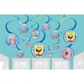 Girlanda spirale wiszące SpongeBob dekoracja - 1