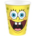 Kubki papierowe jednorazowe SpongeBob żółty 8szt - 1
