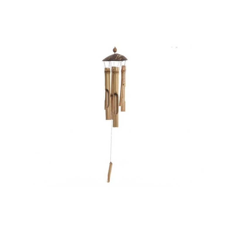 Dzwonek wietrzny bambusowy naturalny 10x63cm - 1