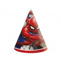 Czapeczki urodzinowe Spider Man czerwone Marvel x6 - 1