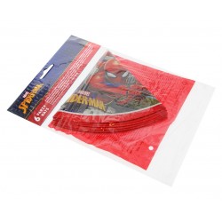 Czapeczki urodzinowe Spider Man czerwone Marvel x6 - 3