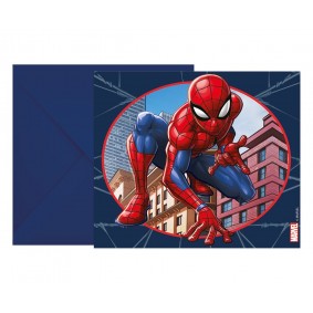 Zaproszenia Spider Man Marvel  koperta urodziny x6 - 1