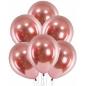Balony lateksowe na hel różowe złoto metaliczne - 2