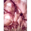 Balony lateksowe na hel różowe złoto metaliczne - 3