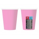 Jednorazowe kubki papierowe pudrowy róż 6szt - 2