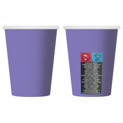 Jednorazowe kubki papierowe lawenda fiolet 6szt - 2