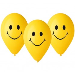 Balony uśmiechy żółte emotikony wesołe emoji