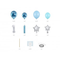 Stroik balonowy DIY niebieski 1 urodziny roczek - 2