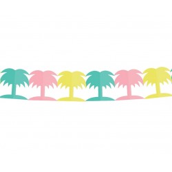 Girlanda papierowa kolorowa Palma pastelowe ozdoba