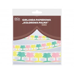 Girlanda papierowa kolorowa Palma pastelowe ozdoba - 2