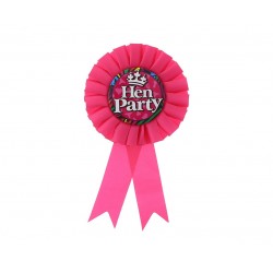 Kotylion Przypinka na Wieczór Panieński Hen Party fuksjowy różowy 8cm