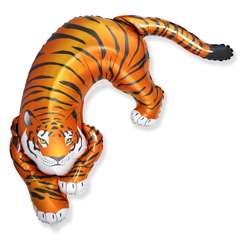 Balon foliowy Dziki Tygrys pomarańczowy na hel - 1