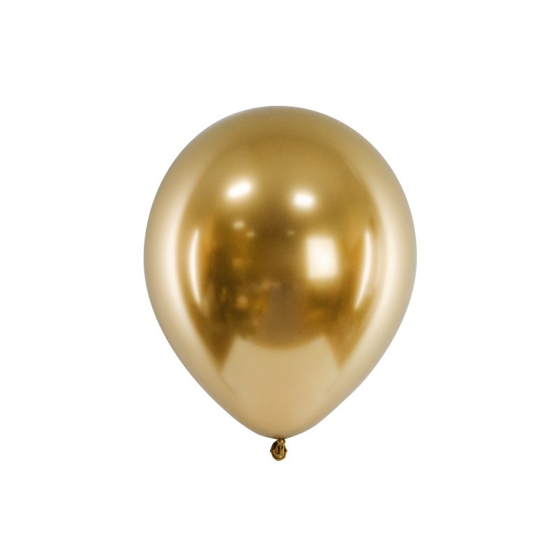 Balony lateksowe złote metaliczne połysk 10szt - 1