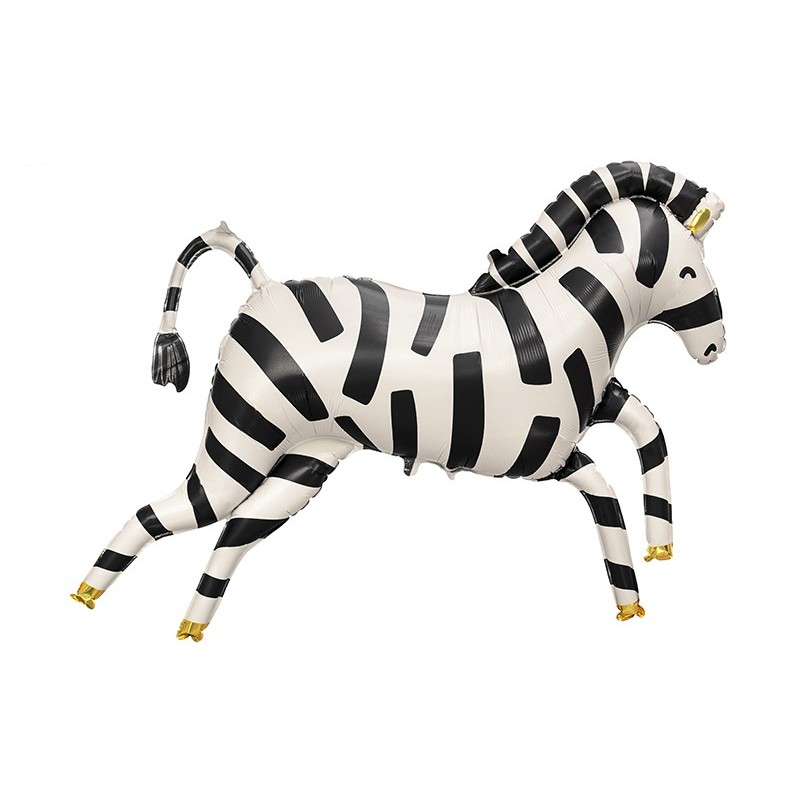 Balon foliowy na hel Zebra safari duży ozdoba - 1