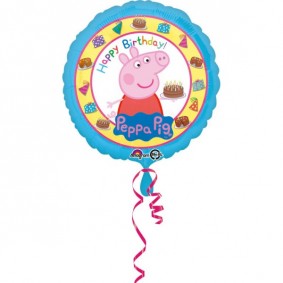 Balon foliowy świnka Peppa Pig urodzinowy na hel - 1