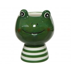 Osłonka na doniczkę doniczka ceramiczna żaba - 2
