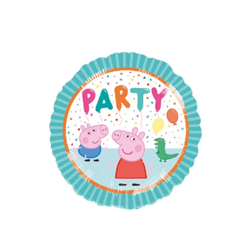 Balon foliowy świnka Peppa Pig okrągły kolorowy - 1