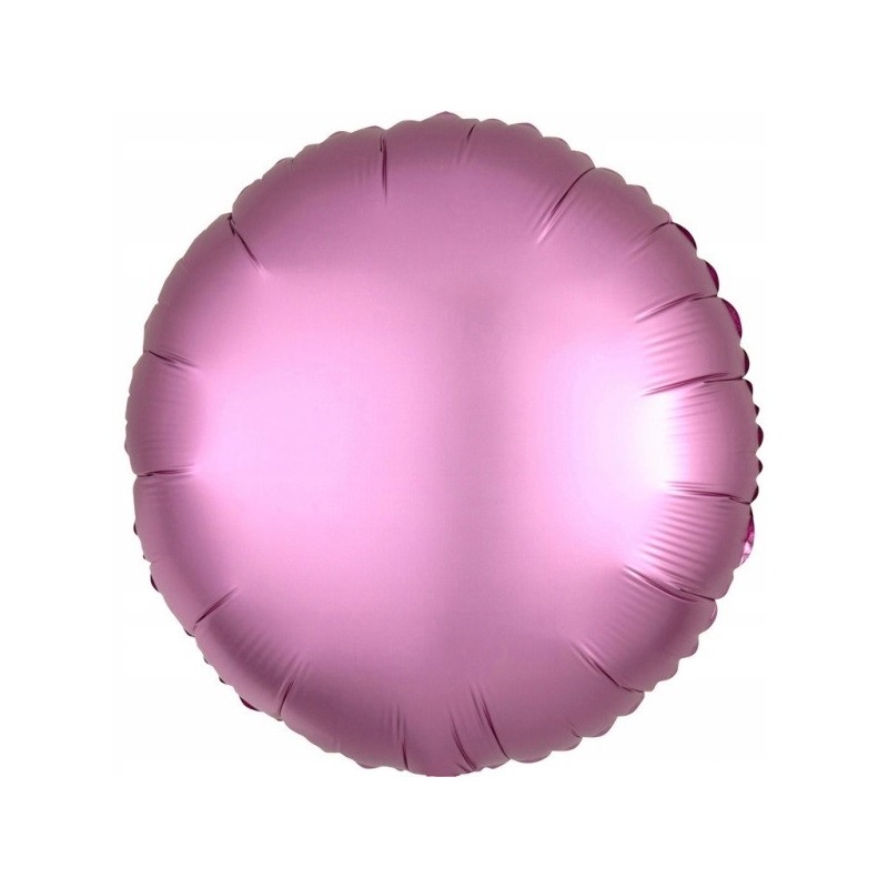 Balon foliowy 17 satynowy okrągły różowy - 1