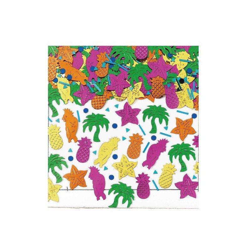Konfetti foliowe wakacje w tropikach kolorowe 14g - 1