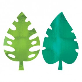 Liście palmowe papierowe zielone duże ozdobne 8szt - 1