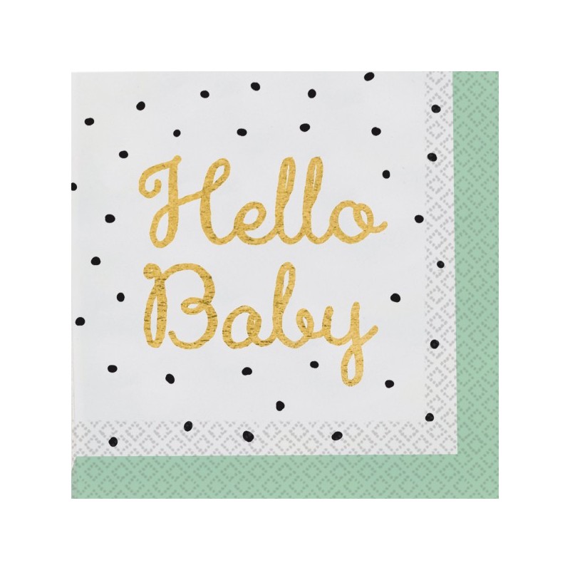 Serwetki papierowe Hello Baby na baby shower - 1