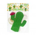 Girlanda brokatowa Kaktusy zielona dekoracja długa - 2
