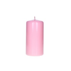 Różowa świeca walec świeczka pastelowy róż 12cm