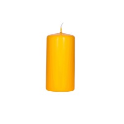 Świeca żółta lakierowana walec żółta świeczka 12cm