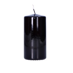 Czarna świeca walec lakierowana świeczka 12cm