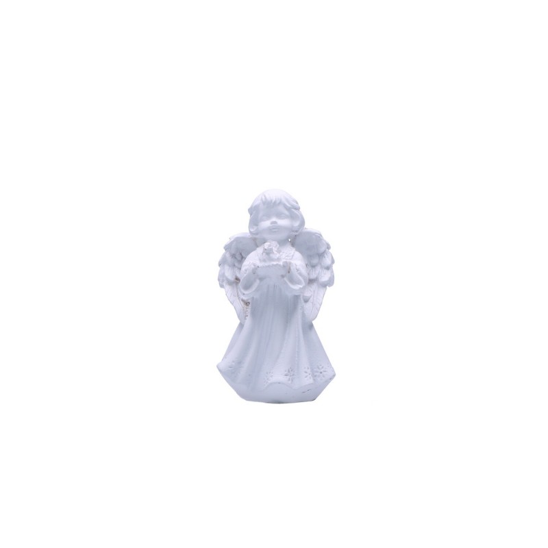 Figurka aniołek dziewczynka z gołębiem 9cm - 1