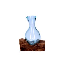 Ręcznie wykonany wazon szklany na kwiaty naturalny - 1