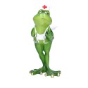 Figurka żaba zielona pielęgniarka ceramiczna 20cm - 2