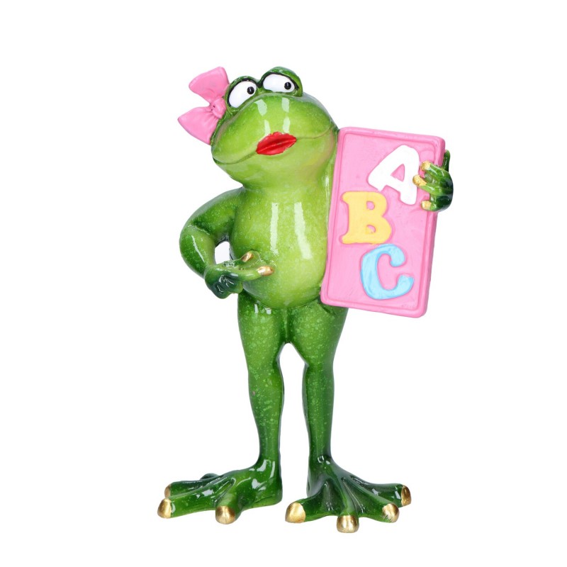 Figurka żaba z alfabetem 18cm ozdobna ceramiczna - 2
