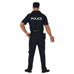 Strój dla dorosłych Policjant (czapka, kombinezon) - 2
