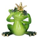 Figurka żaba z koroną  ozdobna ceramiczna 8cm - 2