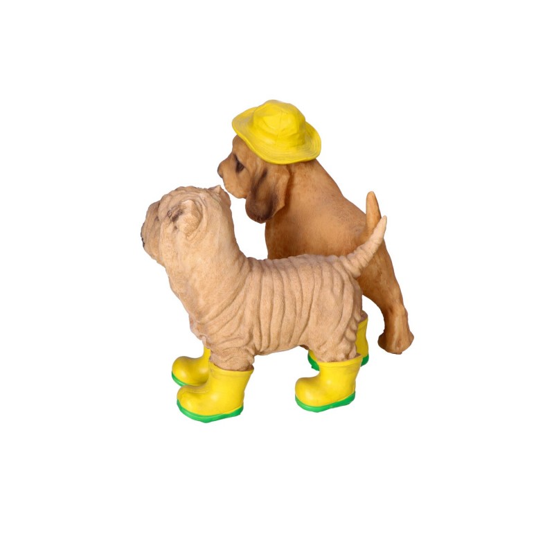 Pies w kaloszach żółtych mały figura dekoracyjna - 4