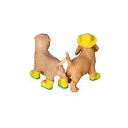 Pies w kaloszach żółtych mały figura dekoracyjna - 5