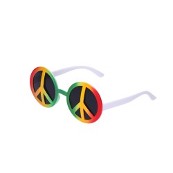 Okulary kolorowe hipisowe ze znakiem pacyfki - 2