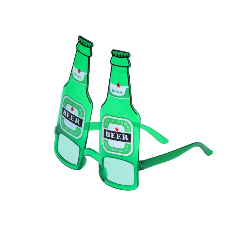 Okulary zielone butelki piwa zabawny gadżet piwny - 2