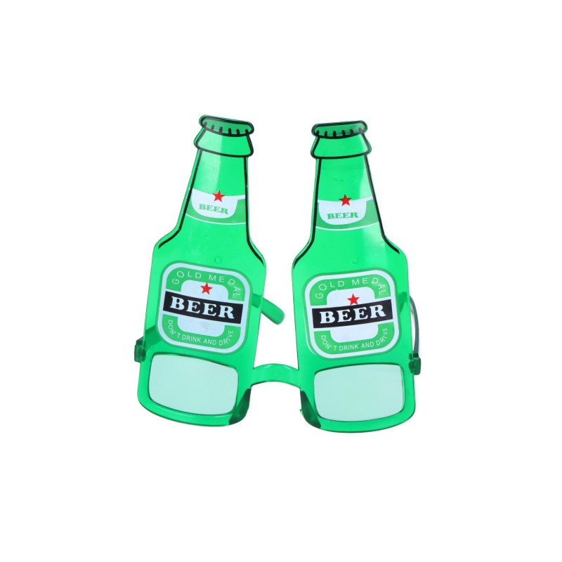 Okulary zielone butelki piwa zabawny gadżet piwny - 3