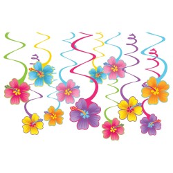 Spirale dekoracyjne hawajskie kwiatki wiszące