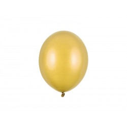 Balony lateksowe gładkie metaliczne złote x100