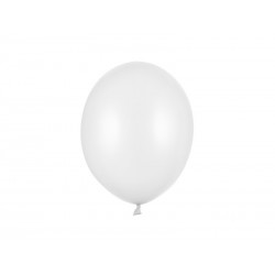 Balony lateksowe gładkie metaliczne białe 100szt - 1