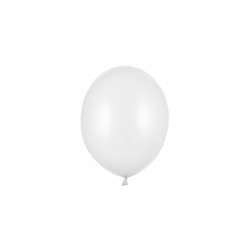 Balony lateksowe metaliczne białe 12cm 100szt