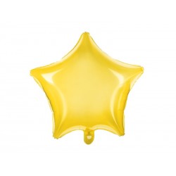 Balon foliowy gwiazdka żółta przezroczysta 19''