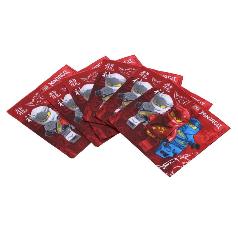 Serwetki papierowe czerwone LEGO Ninjago ninja x20 - 3
