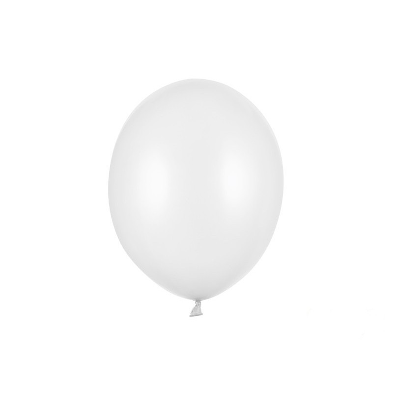 Balony lateksowe metaliczne białe mocne 100szt - 1