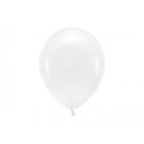 Balony ekologiczne pastelowe białe 100 sztuk - 1
