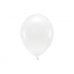 Balony kauczukowe pastelowe białe EKO 26cm 100szt