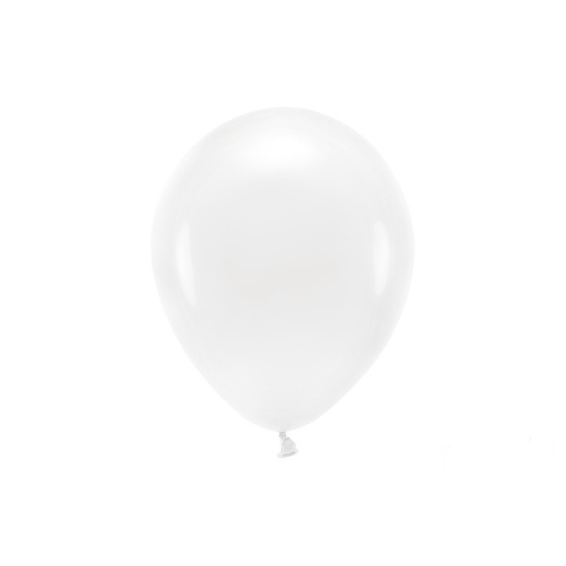 Balony ekologiczne pastelowe białe 100 sztuk - 1